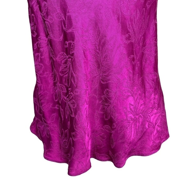 Victoria’s Secret Fuchsia Satin Jacquard Camisole Open Back Detail Size L - Picture 7 of 12